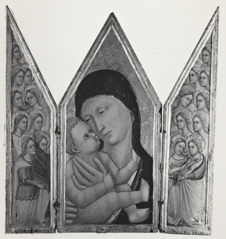 A. Villani e Figli — Anonimo bolognese - sec. XIV - Madonna con Bambino e angeli musicanti — insieme